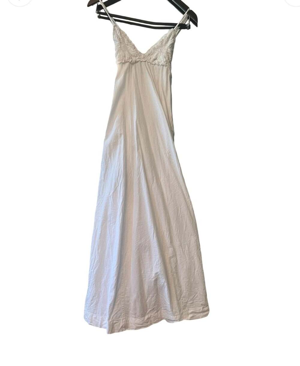 Free People Maxi Dress Size XS White Cotton Lace Trim